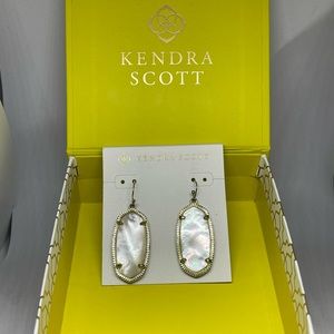 White Elle Drop Earrings.